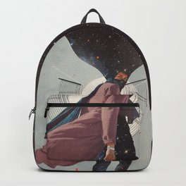 Nomad Backpack | Mystic, Surreal, Traveler, Digitalcollage, Stars, Frankmoth, Geometry, Nature, Collage, Grey 