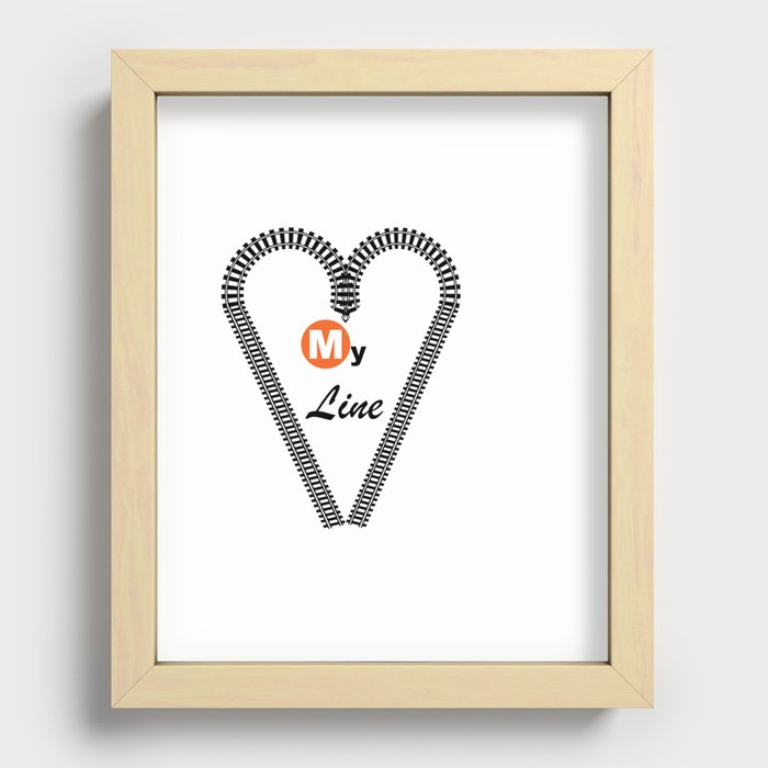 Heart My Line Recessed Framed Print