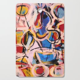 Abstract expressionist art with some speed and sound Cutting Board
