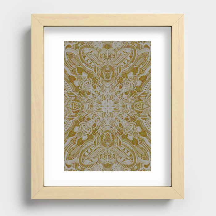 Gold under Lace Recessed Framed Print
