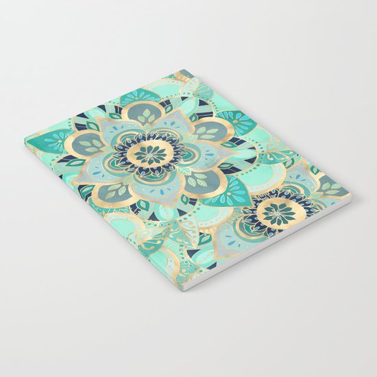 Gilded Emerald Enamel Notebook