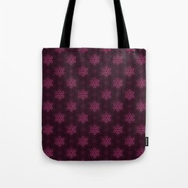 Festive Pink Snowflake Pattern Tote Bag