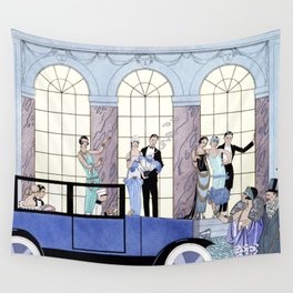 Au Revoir, vintage fashion illustration by George Barbier for Joie de Vivre  Wall Tapestry