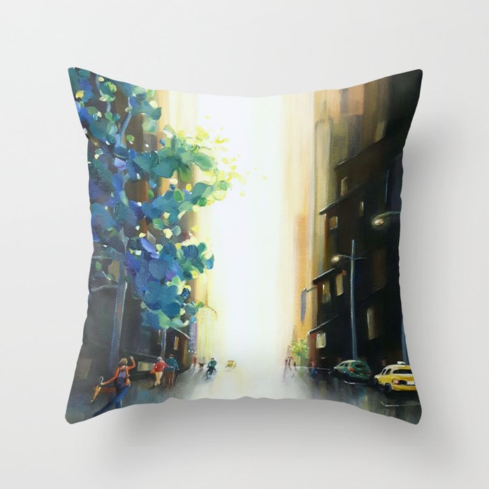 Opening Day in the Rain Throw Pillow