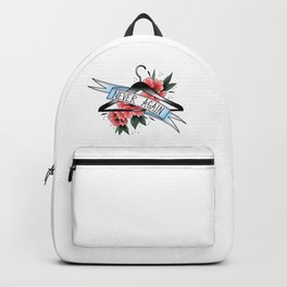Never Again Backpack | Traditional, Floral, Neveragain, Political, Womensrights, Abortion, Tattoo, Drawing, Digital, Girlpower 