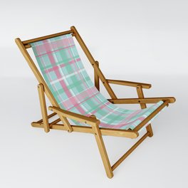 Pastel Holiday Plaid Sling Chair