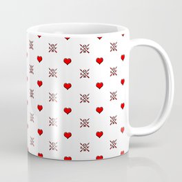 Red & Black Hearts and Love Pattern Coffee Mug