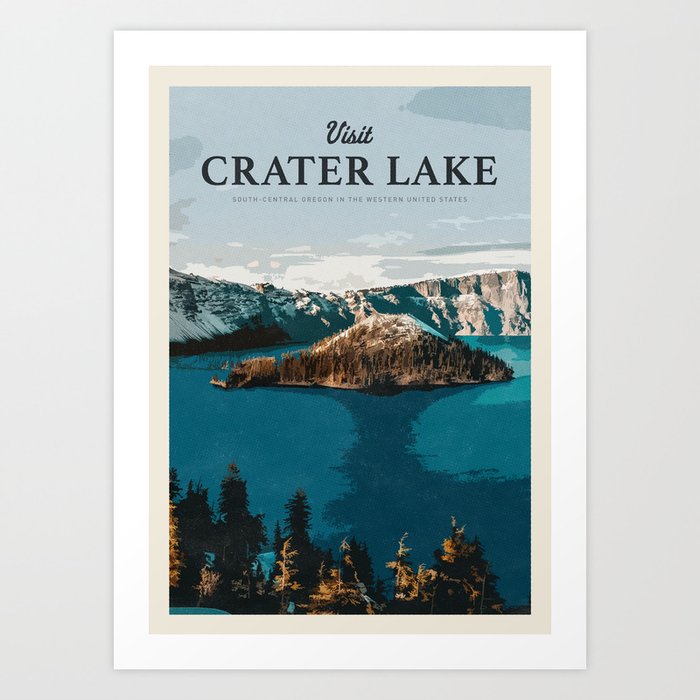 Visit Crater Lake Art Print