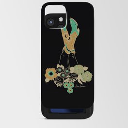 Love Stoned Cowboy Boots - Emerald, Cream, Black iPhone Card Case