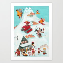 Ski Hut Art Print