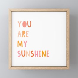You Are My Sunshine, Modern Abstract Print, Boho Decor, Nursery Decor Framed Mini Art Print