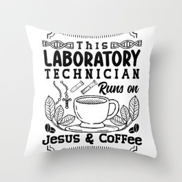 Lab Laboratory Technician Chemist Lab Tech Throw Pillow
