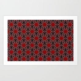 Gothic black and red pattern  Art Print