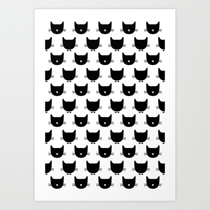 Cats Art Print by Audrey Jeanne | Society6