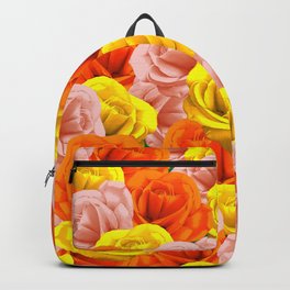 Roses Pastels Floral Collage Backpack