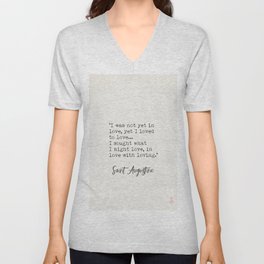 Saint Augustine quote c V Neck T Shirt