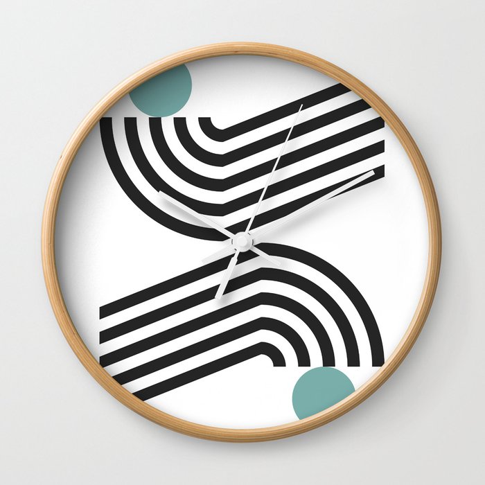Double arch line circle 6 Wall Clock