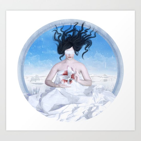 Blood and Snow Art Print