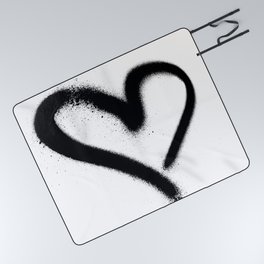 Spray Paint Heart Street Art Picnic Blanket