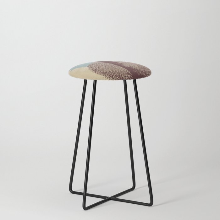 Abstract art gestual and organic Counter Stool