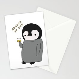 Cheers to you - Cute Baby Penguin TuSam Stationery Card