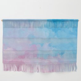 Feel The Pressure Blue Pink Abstract Wall Hanging