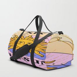 Retro Tarot Card The Sun XIX Duffle Bag