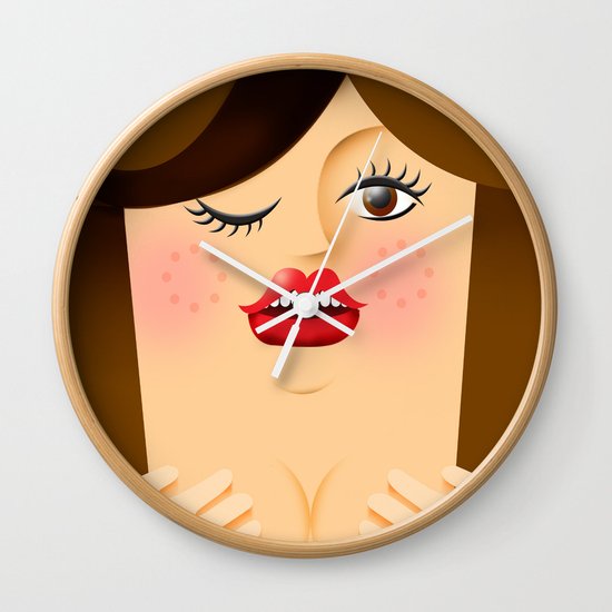 Lola Brown Wall Clock