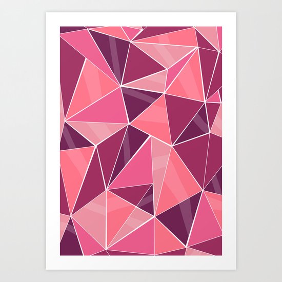 Pattern, pink Art Print