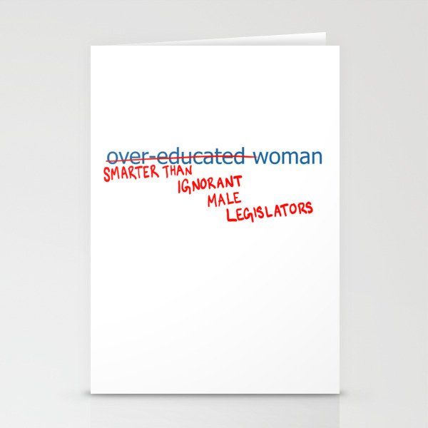 Over Educated Woman Stationery Cards