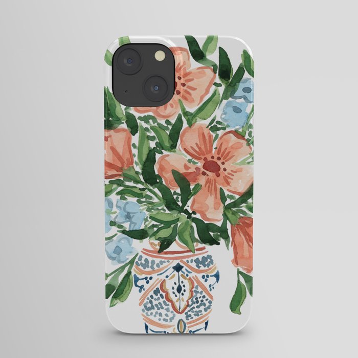 Peachy Florals iPhone Case