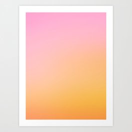 Sunrise Love - Pink & Pumpkin orange glow Art Print