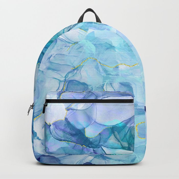 Ocean Blue Oasis Digital Painting Backpack