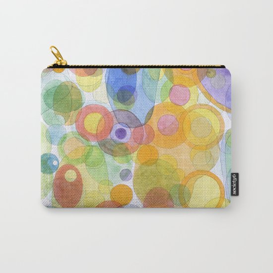 Vividly interacting Circles Ovals and Free Shapes Carry-All Pouch