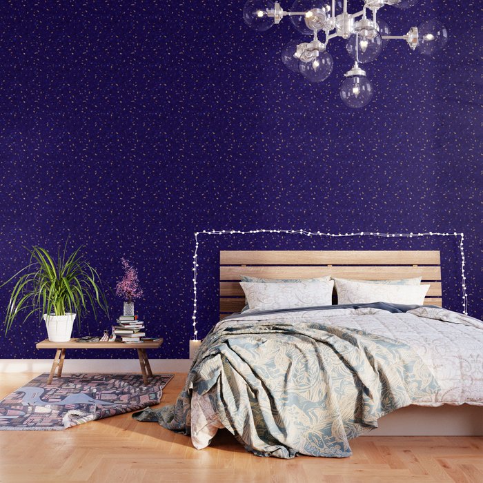 Blue Terrazzo Pattern Wallpaper