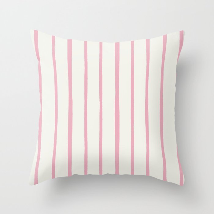 Linear wave_petite_varigated_pnk Throw Pillow