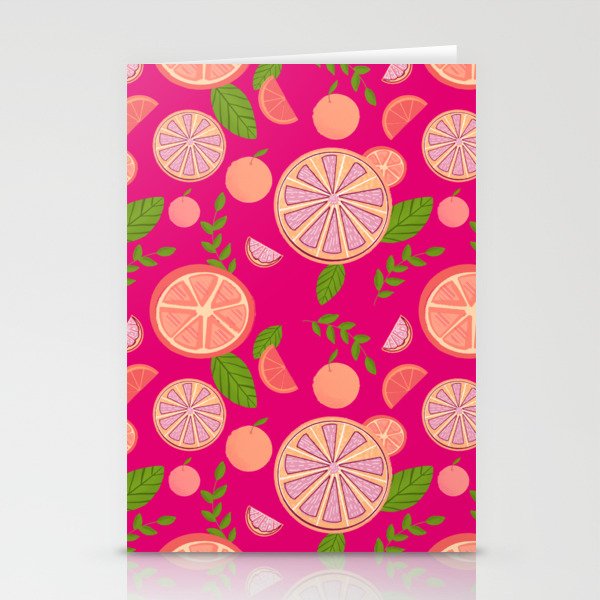 Citrus - Bright Pink Stationery Cards