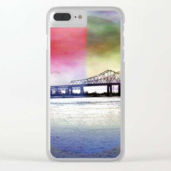 Crescent City Connection Bridge Clear iPhone Case