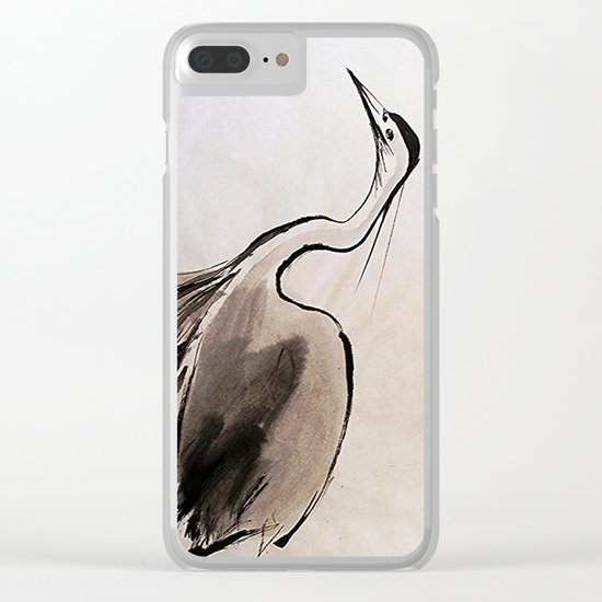 Japanese Crane Clear iPhone Case