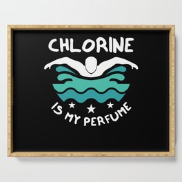 Swimmer Chlorine Is My Perfume Serving Tray