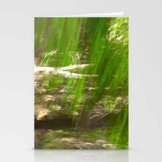 Green Feathers Stationery Cards