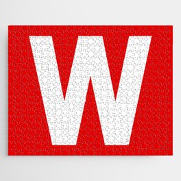 Letter W (White & Red) Jigsaw Puzzle