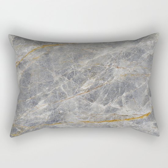 Grey Marble Rectangular Pillow
