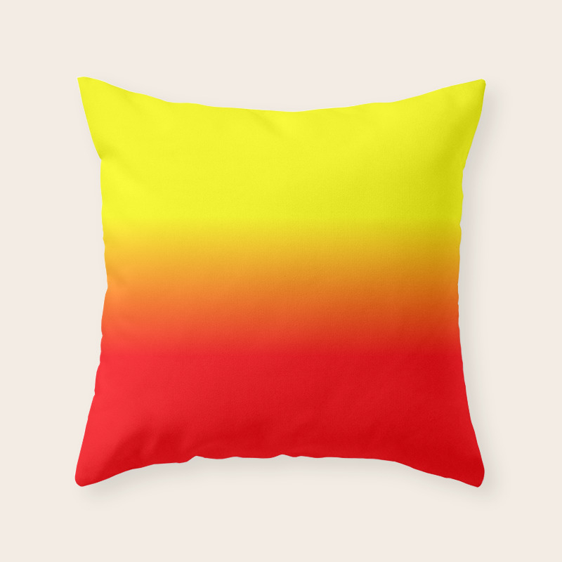 Neon Red And Neon Yellow Ombre Shade Color Fade Throw Pillow By