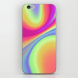 Liquid abstract art - colorful happy neon vibes iPhone Skin