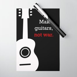 guitar, not war - guitarist anti-war slogan Wrapping Paper