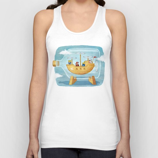 AIRSHIP IN A BOTTLE Unisex Tank Top