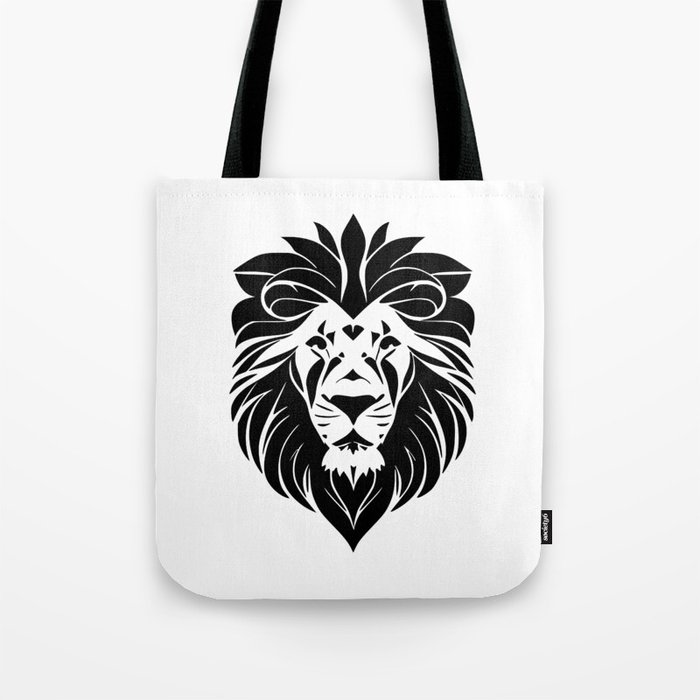 Lion's head symbol graphic art, leo 00001 Tote Bag