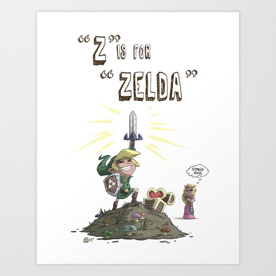 "Z" Is For "Zelda" Art Print