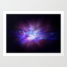 Abstract Nebula #8: Purple blast Art Print